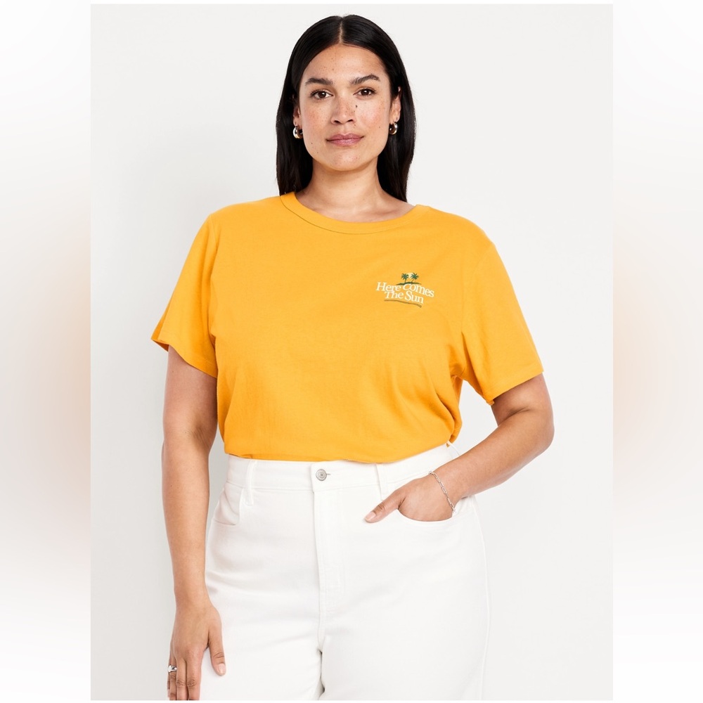 Women's yellow Graphic Tee